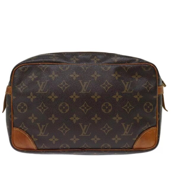 LOUIS VUITTON Monogram Compiegne 28 Clutch Bag LV Auth - Picture 3 of 16